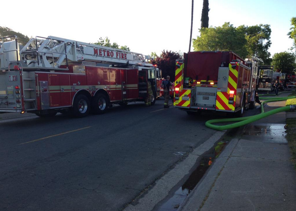 Elderly mother and son escape North Highlands house fire