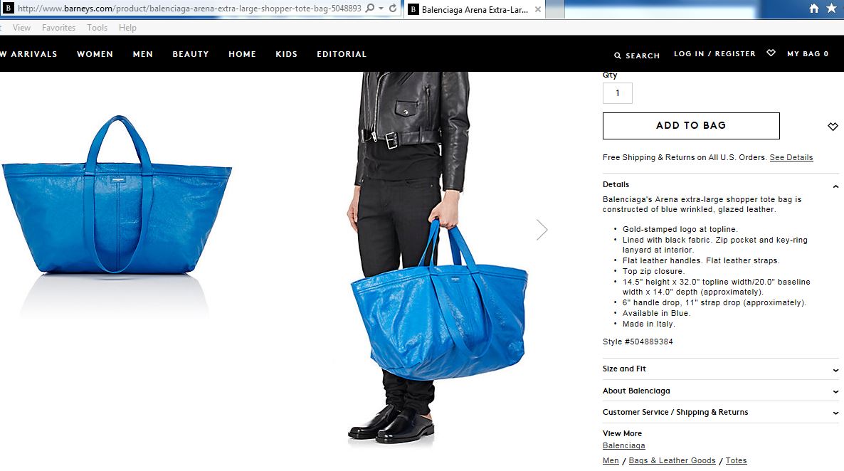Ikea has hilarious response to designer's $2,145 blue bag
