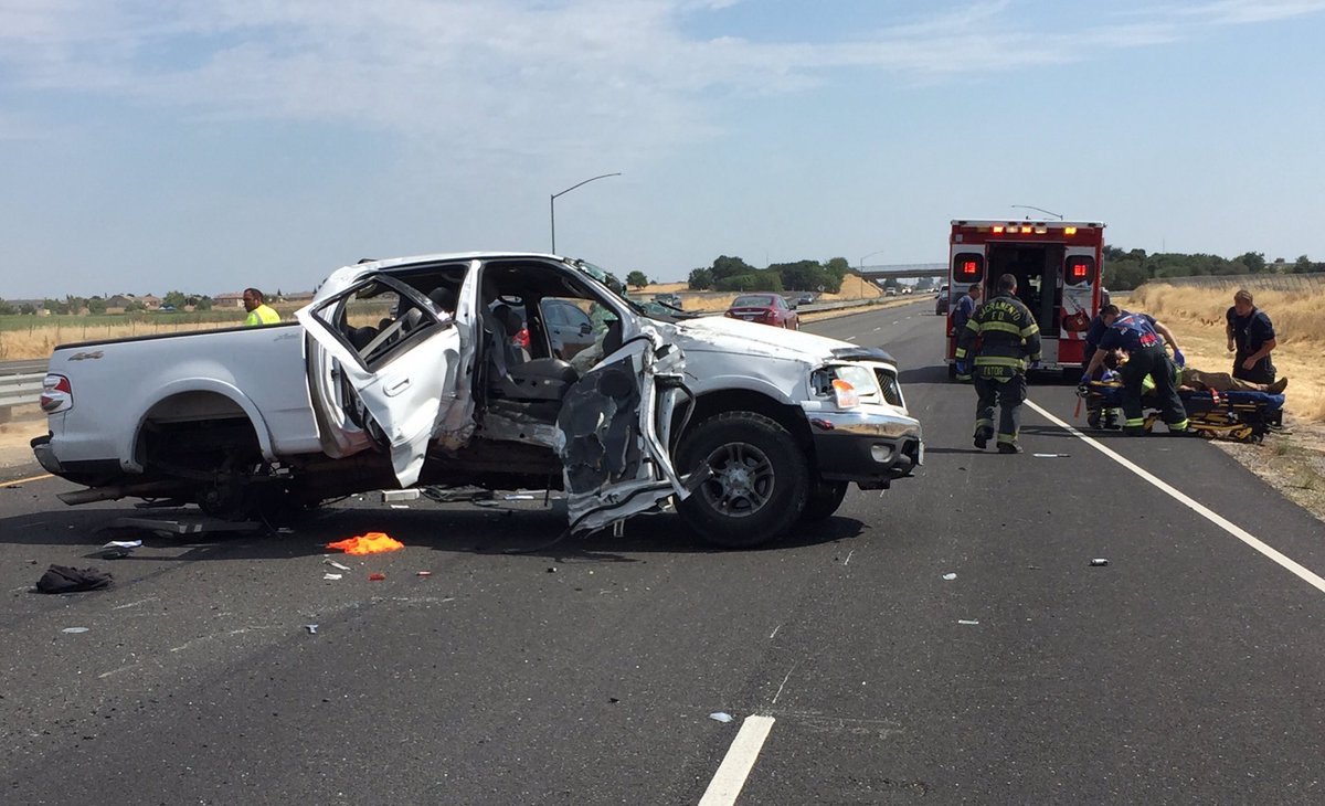 Two Lanes Blocked After Crash On Highway 99