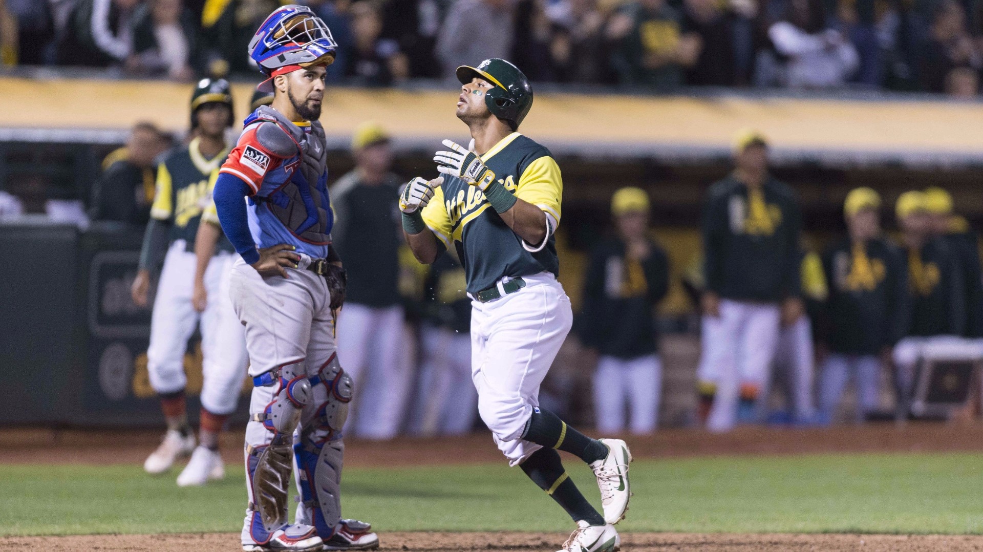 Oakland Athletics beat Rangers on Khris Davis walk-off walk