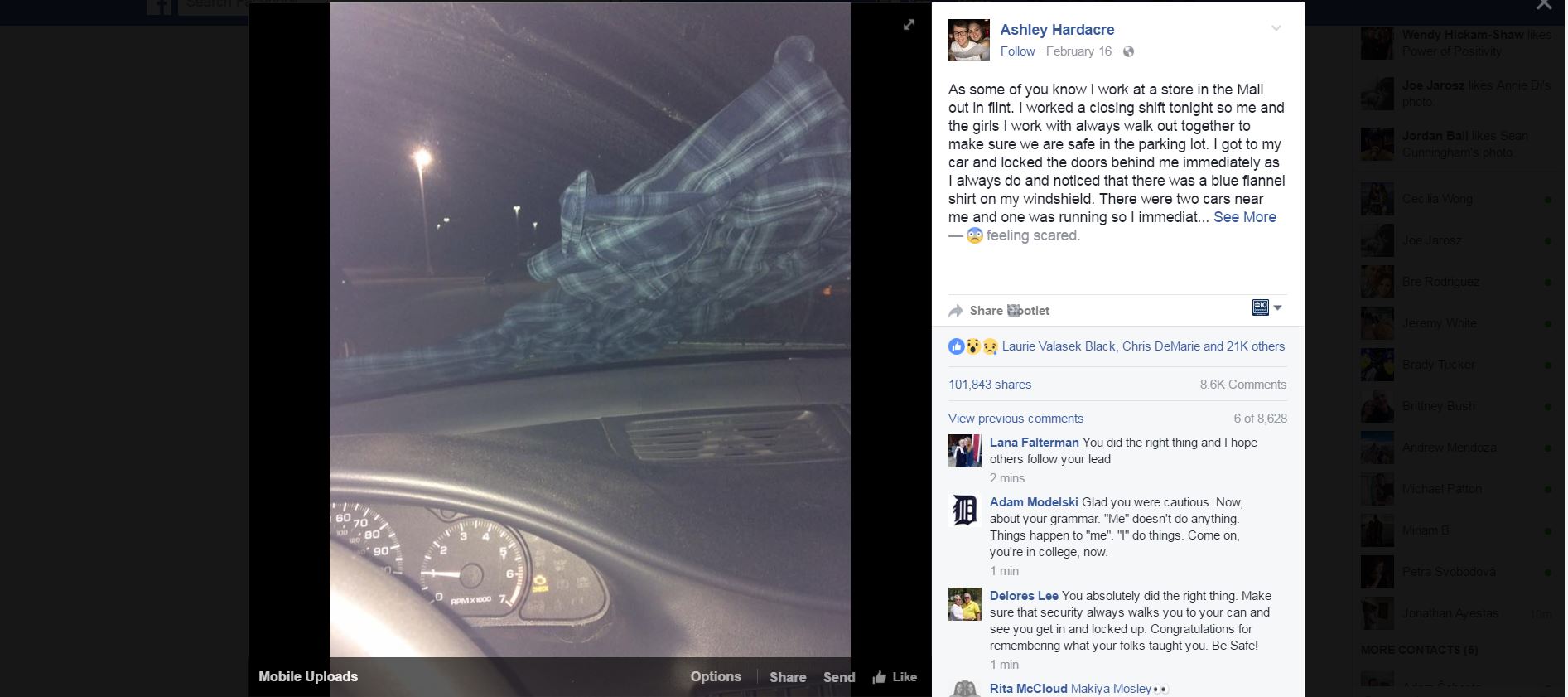 Woman's warning about shirt on windshield goes viral | 9news.com